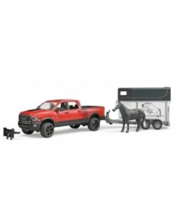 Bruder 2501 - Dodge RAM 2500 Power Wagon Met Paardentrailer En Paard -Speelgoed Verkoop bruder bruder 2501 dodge ram 2500 power wagon met 2