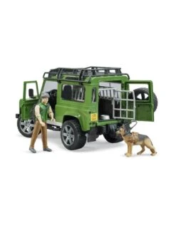 Bruder 2587 - Land Rover Defender Station Wagon Met Boswachter En Hond -Speelgoed Verkoop bruder bruder 2587 land rover defender station wag 4