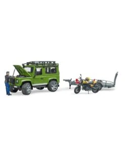 Bruder 2589 - Land Rover Defender Met Aanhanger En Scrambler Ducati -Speelgoed Verkoop bruder bruder 2589 land rover defender met aanhang 3