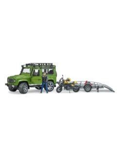 Bruder 2589 - Land Rover Defender Met Aanhanger En Scrambler Ducati -Speelgoed Verkoop bruder bruder 2589 land rover defender met aanhang 4