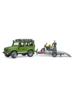 Bruder 2589 - Land Rover Defender Met Aanhanger En Scrambler Ducati -Speelgoed Verkoop bruder bruder 2589 land rover defender met aanhang 5