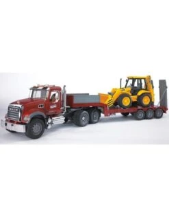 Bruder 2813 - Mack Granite Met Dieplader En JCB Tractor