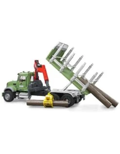 Bruder 2824 - Mack Granite Houttransporter Met Laadkraan En Bomen -Speelgoed Verkoop bruder bruder 2824 mack granite houttransporter me 2