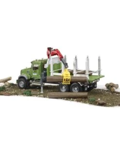 Bruder 2824 - Mack Granite Houttransporter Met Laadkraan En Bomen -Speelgoed Verkoop bruder bruder 2824 mack granite houttransporter me 4
