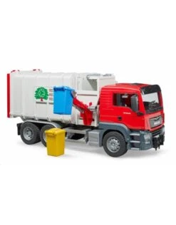 Bruder 3761 - MAN TGS Vuilniswagen (zij Lader) Incl. 2 Kliko's -Speelgoed Verkoop bruder bruder 3761 man tgs vuilniswagen zij lader 3