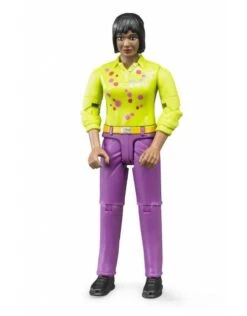 Bruder 60403 - Speelfiguur Vrouw: Bruin, Zwart, Roze Jeans