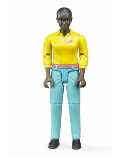 Bruder 60404 - Speelfiguur Vrouw: Donker, Zwart, Turquoise Jeans