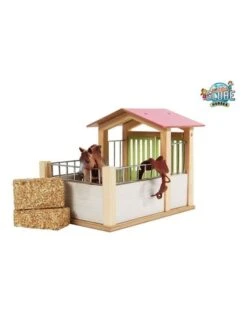 Kids Globe 610206 - Paardenbox Roze 1:24 (geschikt Voor Schleich)