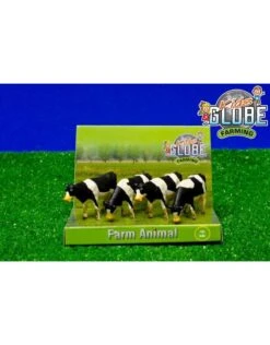 Kids Globe 571967 - 4 Koeien Staand Zwartbont 1:50