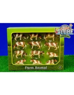 Kids Globe 571968 - Koeien Roodbont (12 Stuks) 1:32