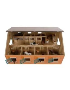 Kids Globe 610595 - Paardenstal Met 7 Boxen (1:24) GESCHIKT Voor SCHLEICH!! -Speelgoed Verkoop kids globe kids globe 610595 paardenstal met 7 box 2