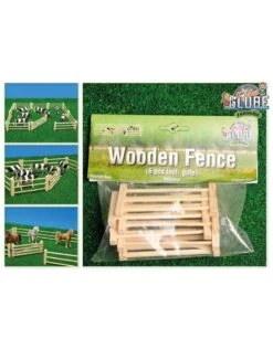 Kids Globe 610667 - Houten Afrastering 6-delig Inclusief Hek (1:32)