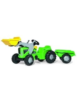 Rolly Toys 630035 - RollyKiddy Futura Met Voorlader En Aanhanger - Groen