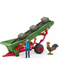 Schleich Farm 42377 - Hooi Transportband Met Boer