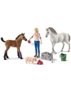 Schleich Horses 42486 - Dierenarts Met Merrie En Veulen