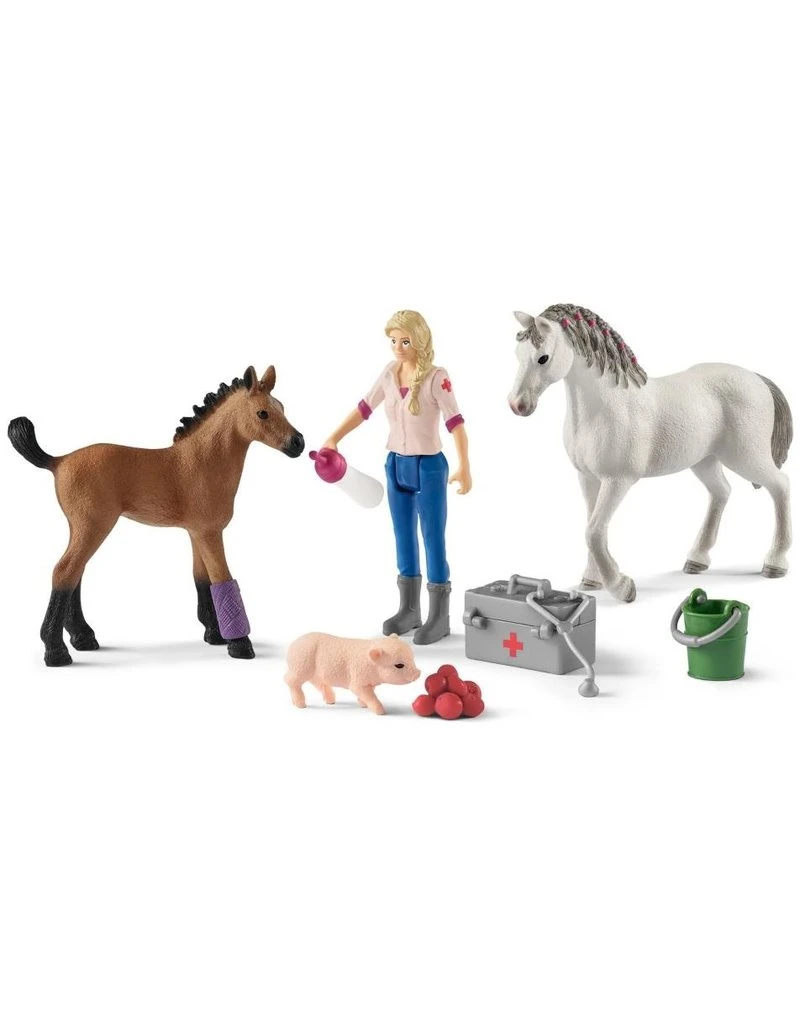 Schleich Horses 42486 - Dierenarts Met Merrie En Veulen 3 Schleich Horses 42486 - Dierenarts Met Merrie En Veulen