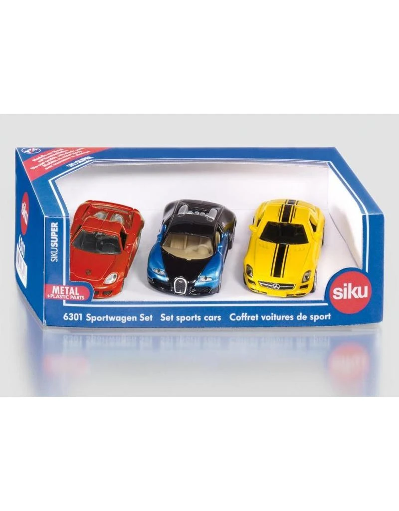 Siku 6301 - Geschenkset Super Sportwagens 1:87 4 Siku 6301 - Geschenkset Super Sportwagens 1:87 - Afbeelding 2