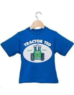 Tractor Ted - T-shirt Blauw - 5-6 Jaar