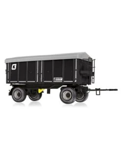 Wiking 77867 - Kröger Twee-assige Driezijdige Kipwagen HKD 302 - Zwart 1:32